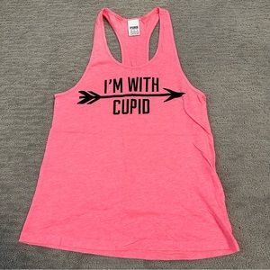 PINK Valentines Day Tank XS